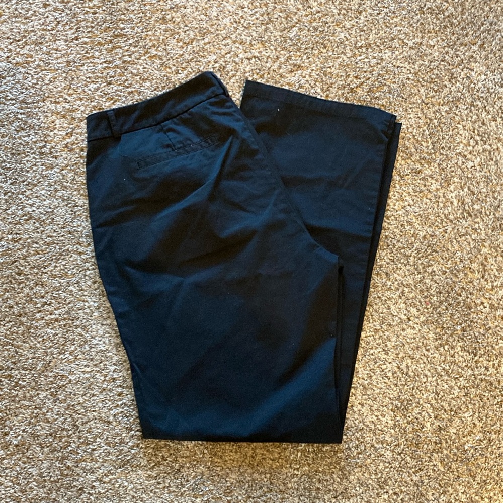 Dockers Size 16 Long Black Straight Leg Pants for Business Wear